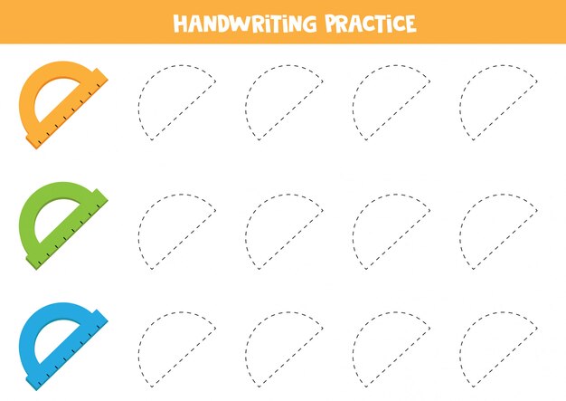 Colorful Protractors for Handwriting and Drawing Practice | Jiffy Designs