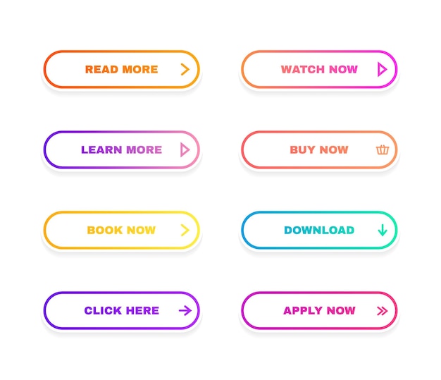 Vibrant Button Collection for Captivating Web Designs | Jiffy Designs