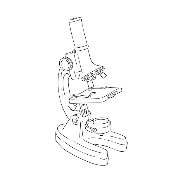 Detailed Illustration of a Sleek Microscope | Jiffy Designs