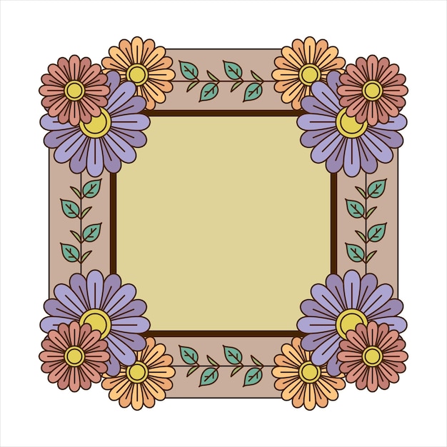 Vibrant Floral Frame with Warm Tones | Jiffy Designs