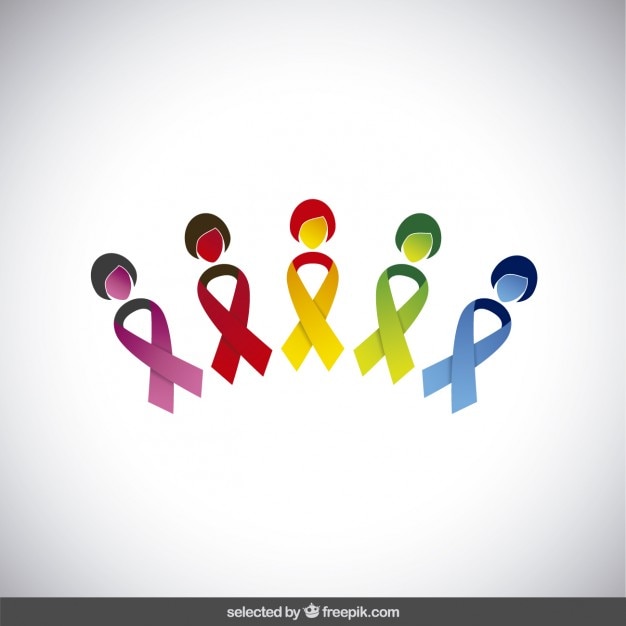 Colorful Awareness Ribbons Illustration with Different Shades and ...