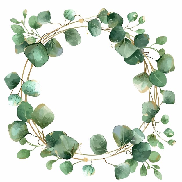 Elegant Eucalyptus Wreath with Golden Accents | Jiffy Designs