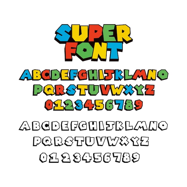 Vibrant and Playful Retro-Inspired Alphabet and Numeric Font | Jiffy ...