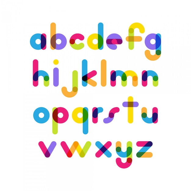 Vibrant Lowercase Alphabet in Playful Geometric Shapes | Jiffy Designs