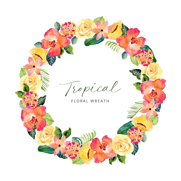 Vibrant Tropical Floral Wreath with Lush Blooms | Jiffy Designs