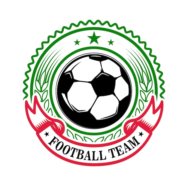 Iconic Soccer Ball Emblem with Laurel Wreath and Stars | Jiffy Designs