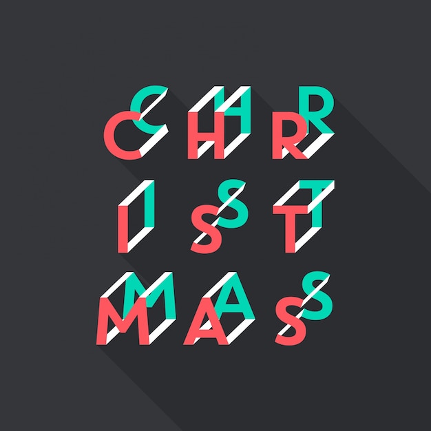 Vibrant 3D Lettering in Retro Christmas Colors | Jiffy Designs