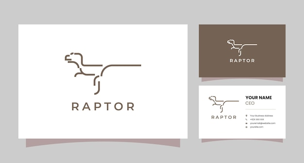Stylized Raptor Silhouette Logo and Business Card Design | Jiffy Designs