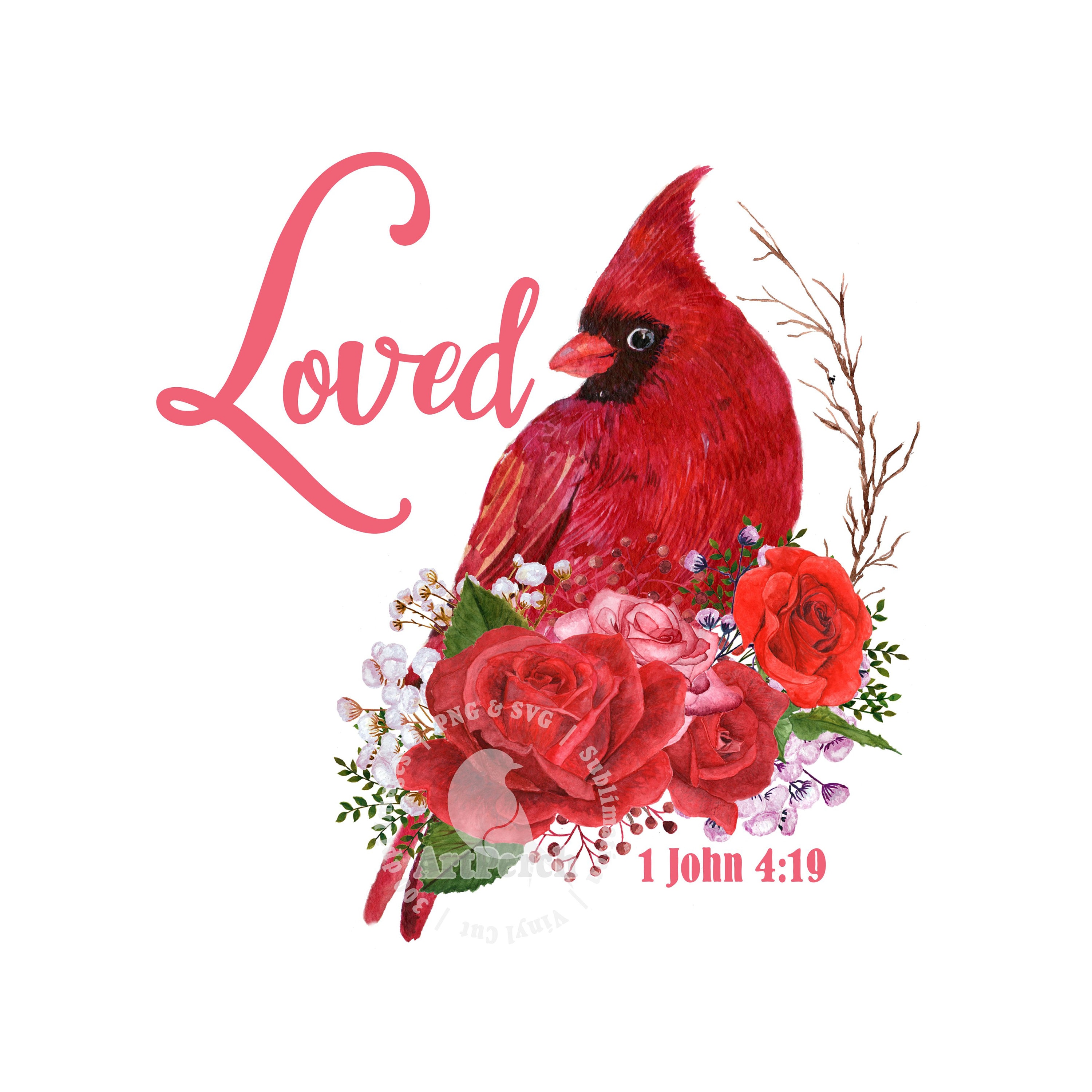 Christian Shirt Design, Loved Scripture PNG, Bible Verse PNG, Red ...