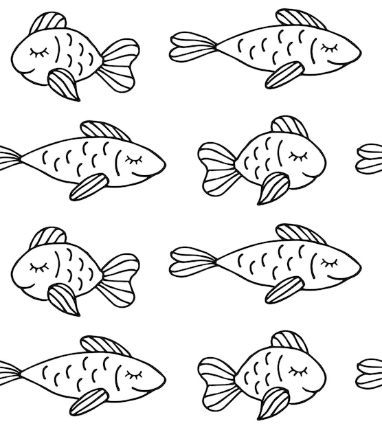Charming Collection of Whimsical Fish Illustrations | Jiffy Designs