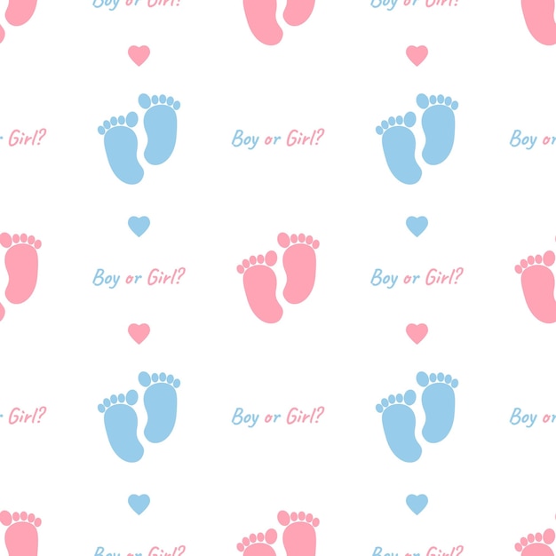 Adorable Baby Footprint Pattern with Hearts | Jiffy Designs