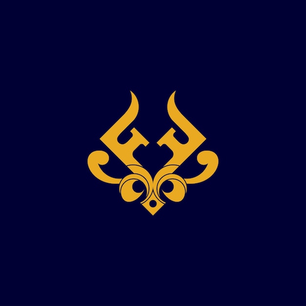 Ornate Golden Emblem on Midnight Blue Background | Jiffy Designs