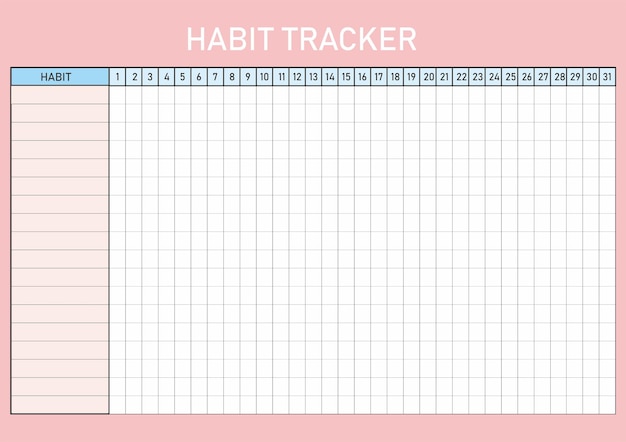 Colorful Habit Tracker for Daily Routine and Goals | Jiffy Designs