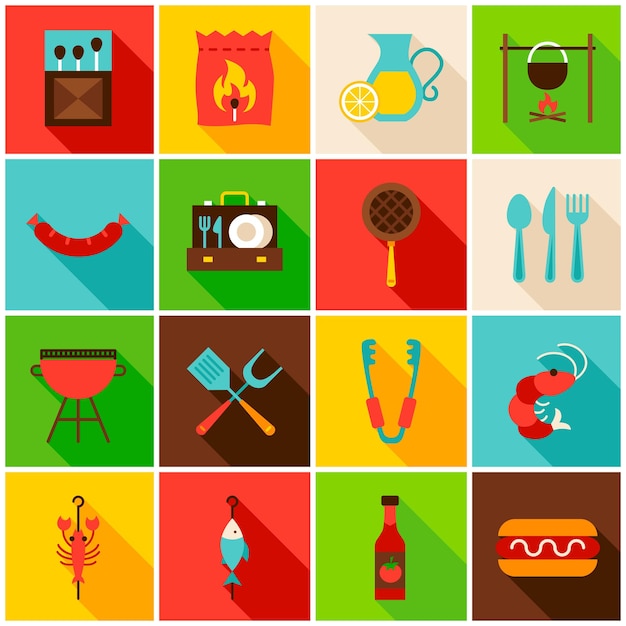 Vibrant Collection of Culinary Icons and Kitchen Essentials | Jiffy Designs