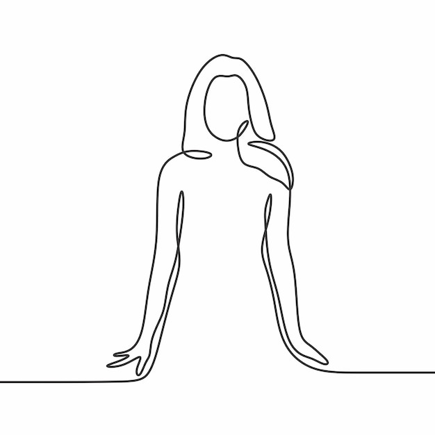 Minimalist Hooded Figure in Continuous Line Art | Jiffy Designs