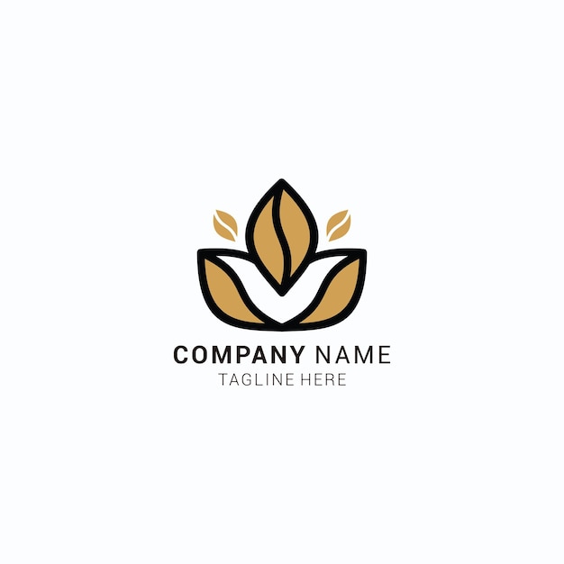 Elegant Floral Emblem with Refined Leaf Design | Jiffy Designs