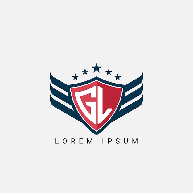 Patriotic Shield with Bold Lettering and Stars | Jiffy Designs