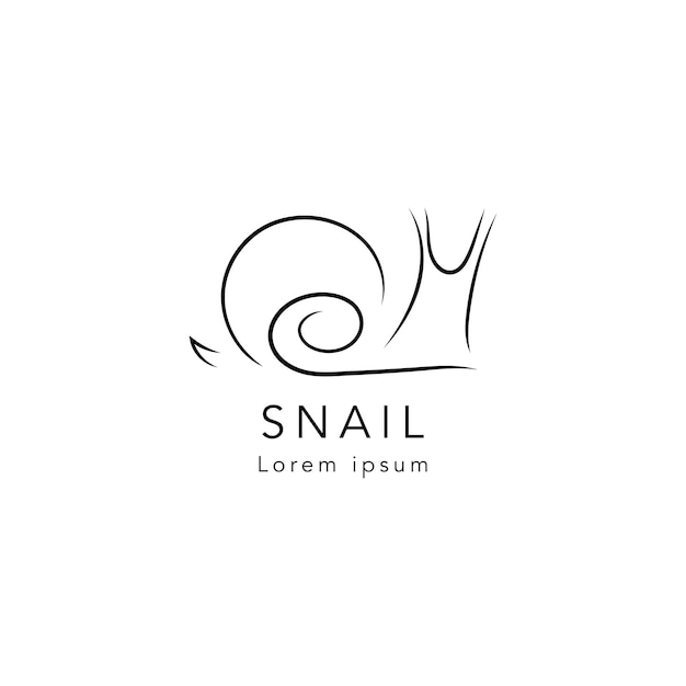 Elegant Spiral Snail Silhouette with Minimalist Lettering | Jiffy Designs