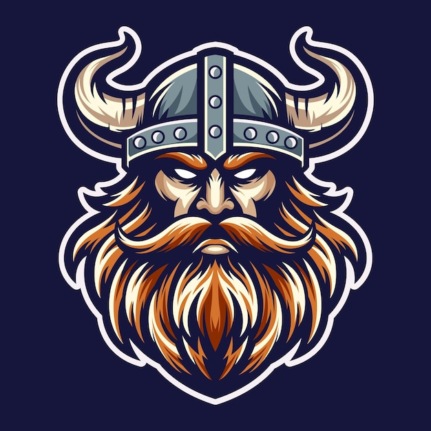 Fierce Viking Warrior with Horned Helmet and Rugged Beard | Jiffy Designs