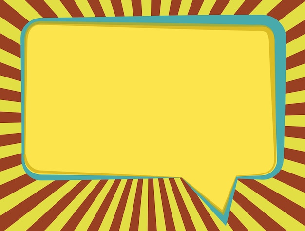 Vibrant Retro Speech Bubble on Radiant Background | Jiffy Designs