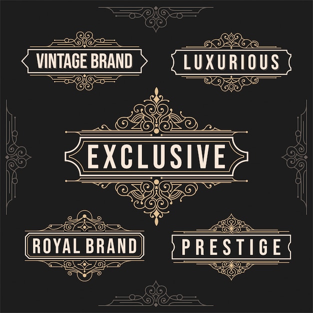 Ornate Vintage Luxury Branding Insignia with Elegant Flourishes | Jiffy ...