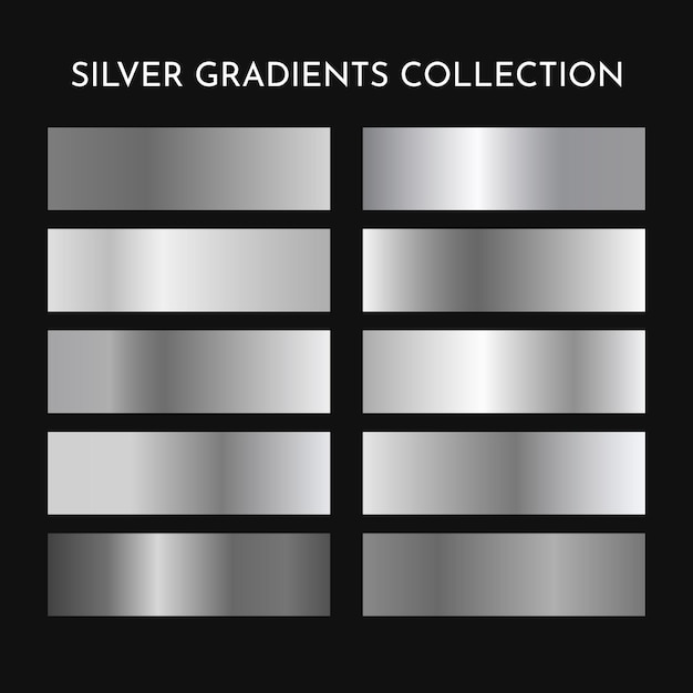 Elegant Silver Metallic Gradient Backgrounds with Sleek Textures ...