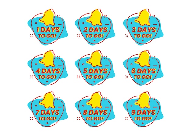 Vibrant Countdown Badges with Playful Chick Icons | Jiffy Designs