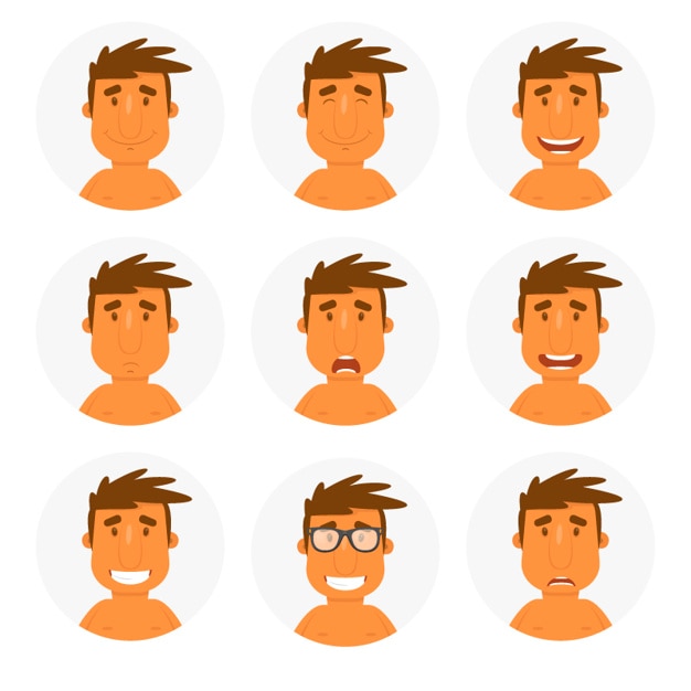 Vibrant Collection of Expressive Cartoon Character Avatars | Jiffy Designs