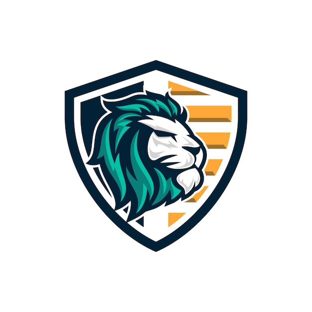Majestic Lion Head Emblem with Vibrant Sunset Backdrop | Jiffy Designs