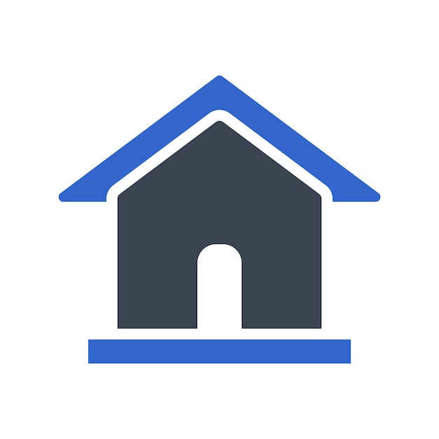 Stylized Home Icon with Geometric Shapes and Contrasting Colors | Jiffy ...