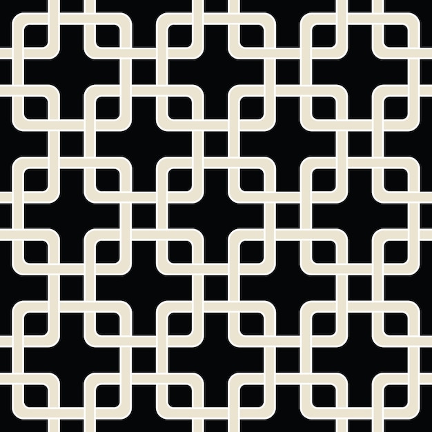 Interlocking geometric shapes in bold black and white | Jiffy Designs