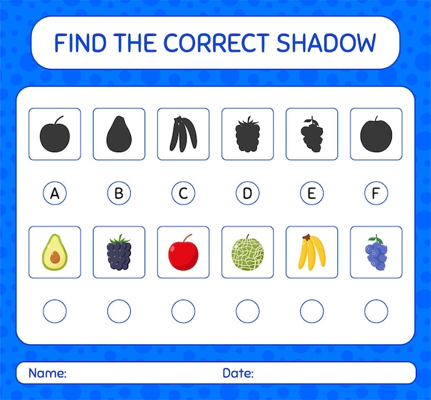 Discover the Matching Fruit Shadows in this Engaging Visual Puzzle ...