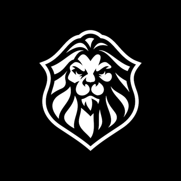Majestic Lion Emblem in Bold Monochrome Design | Jiffy Designs