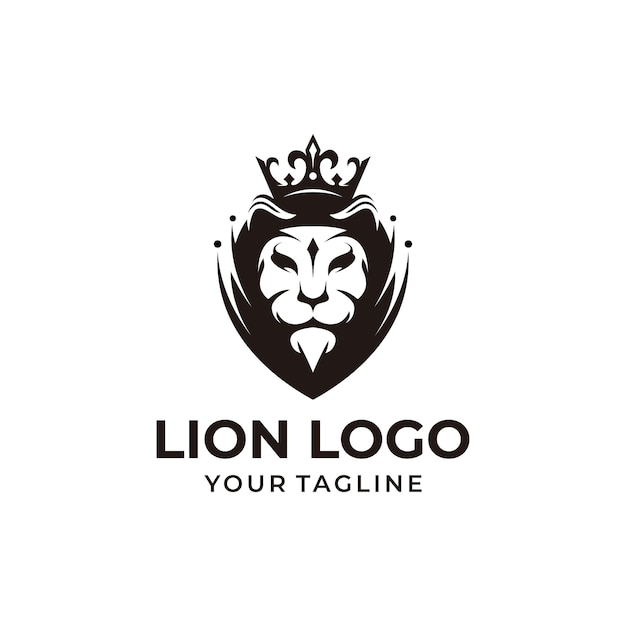 Majestic Lion Emblem with Regal Crown and Elegant Flourishes | Jiffy ...