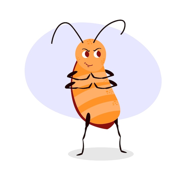Cheerful Cartoon Firefly with Big Smile and Antennae | Jiffy Designs