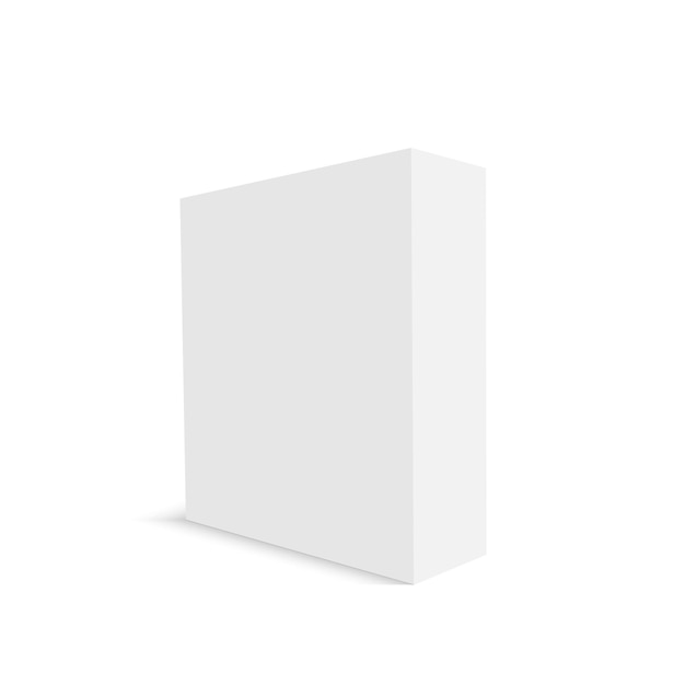 Minimalist White Rectangular Box with Soft Shadows | Jiffy Designs