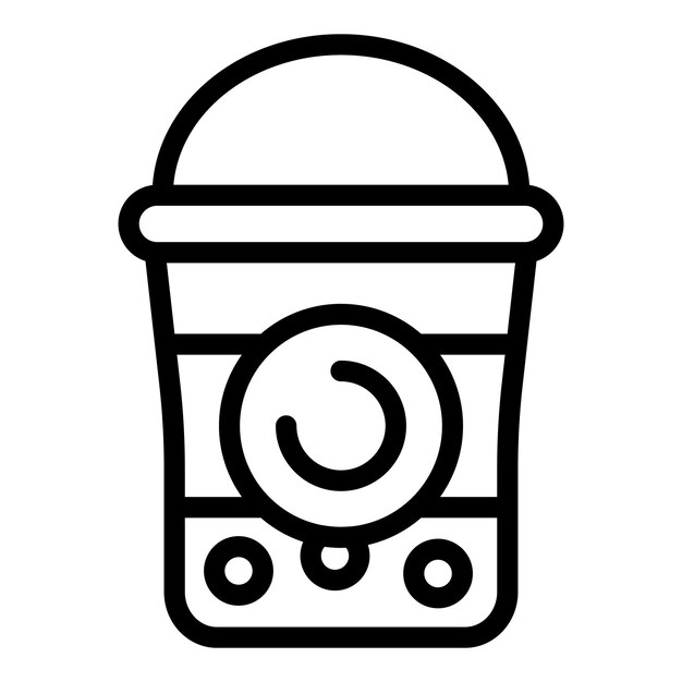 Stylish Monochrome Bucket Icon | Jiffy Designs