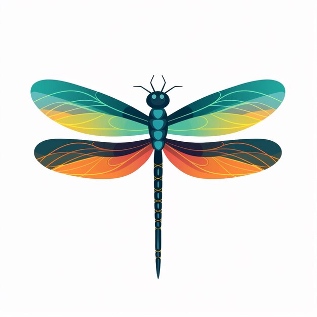 Vibrant Dragonfly with Captivating Color Palette | Jiffy Designs