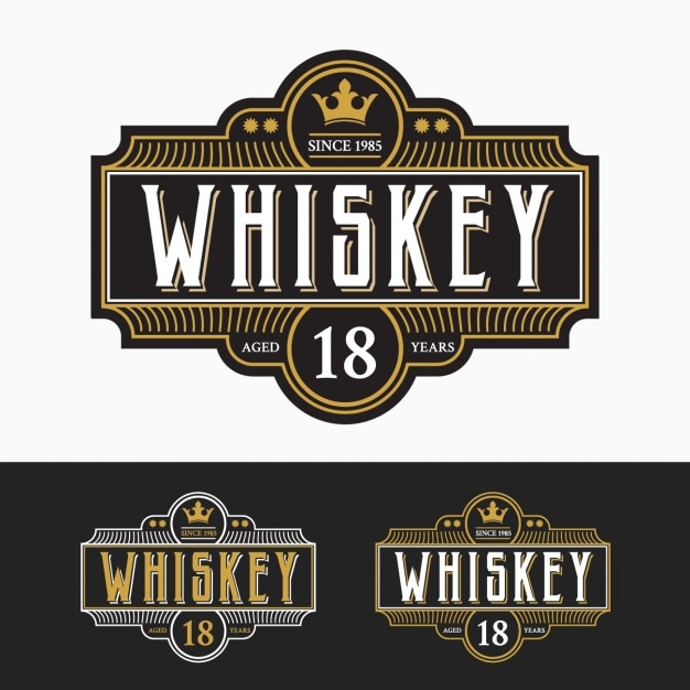 Vintage Whiskey Label Design with Ornate Embellishments and Typography ...