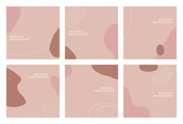 Earthy Tones and Organic Shapes: Abstract Minimalist Backgrounds ...
