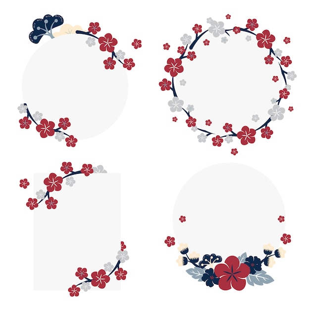 Elegant Floral Wreaths and Blossoms Illustration Collection | Jiffy Designs