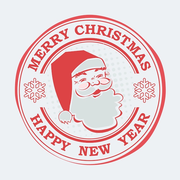 Jolly Santa Spreading Festive Cheer in Circular Holiday Emblem | Jiffy ...