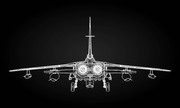 Sleek Monochrome Rendering of a Powerful Jet Fighter Aircraft | Jiffy ...