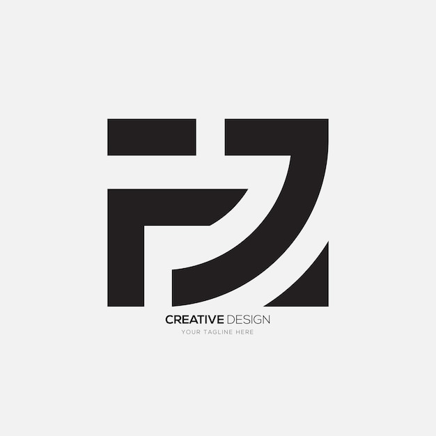 Minimalist Monogram Logo with Geometric Letter Design | Jiffy Designs