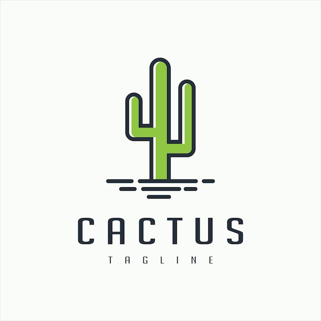 Iconic Cactus Silhouette: A Sleek and Minimalist Design | Jiffy Designs