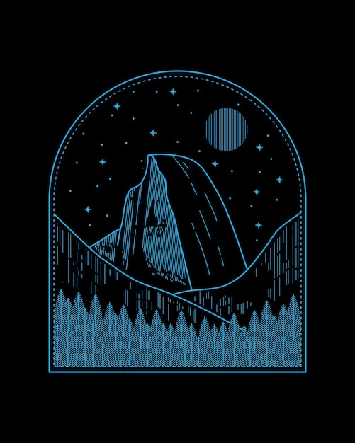 Majestic Mountain Silhouette Under Starry Night Sky | Jiffy Designs