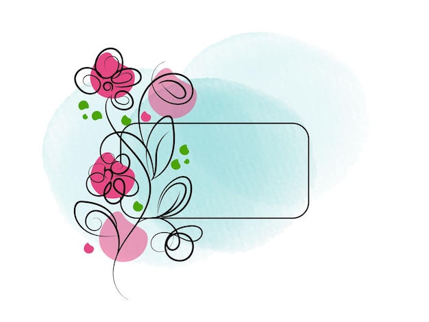 Vibrant Floral Frame with Delicate Pink Blooms | Jiffy Designs