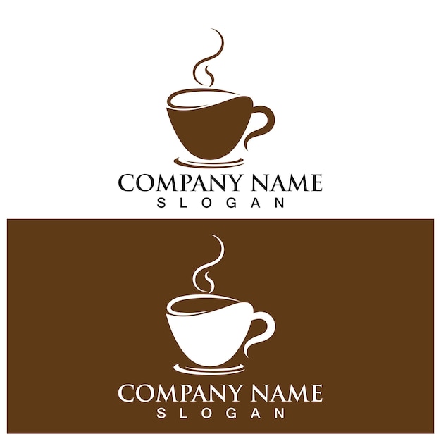Minimalist Coffee Cup Logo with Elegant Swirl Design | Jiffy Designs