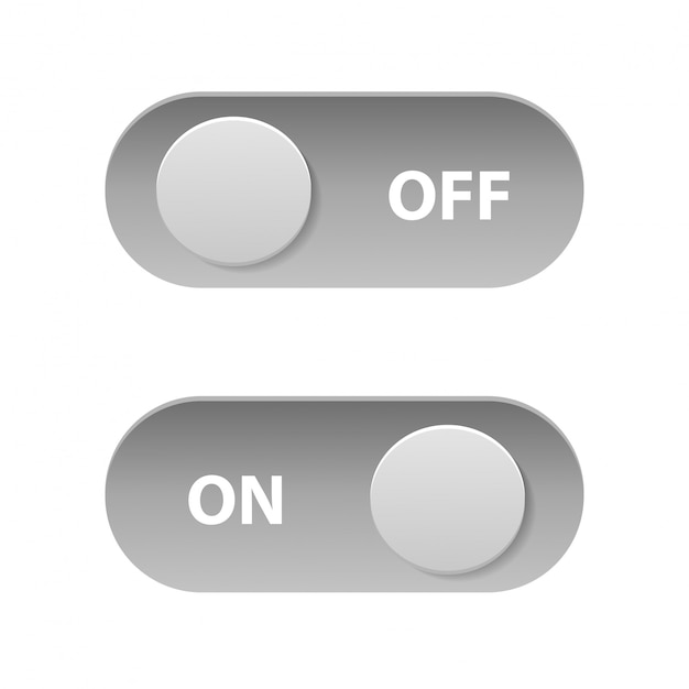Simple On/Off Toggle Switch Buttons in Minimalist Design | Jiffy Designs