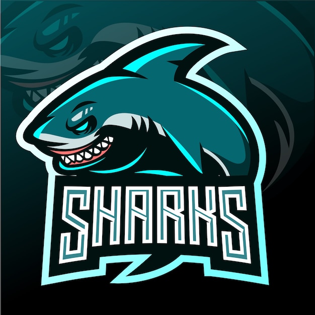 Fierce Shark Logo Design with Bold Lettering | Jiffy Designs
